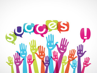groupe mains souriantes : succès