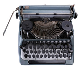 Antique Typewriter. Vintage Typewriter Machine, isolated