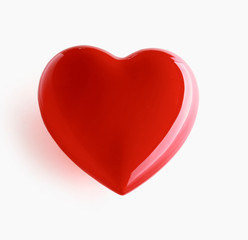 A red heart isolated on white background