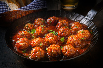 Spicy meatballs in a savory sauce