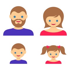 Family member vector icons