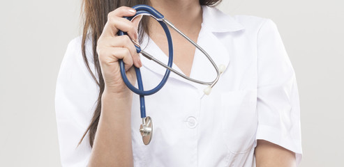 young female doctor with a stethoscope