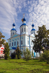 Fototapeta na wymiar Russia. Tambov city. Cathedral of Kazan Monastery