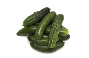 Fresh green cucumber. Photo.