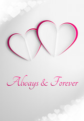 Kartka walentynkowa 'Always & Forever'