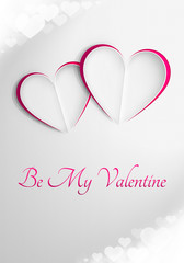 Miłosna kartka na dzień zakochanych 'Be My Valentine'