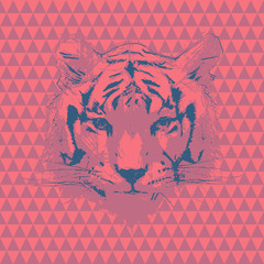 Tiger. Vector fashion illustration