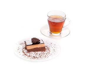 Cup of tea with cake