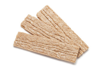 diet bread crisps isolated over white background