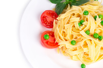 Tagliatelli pasta with tomatoes