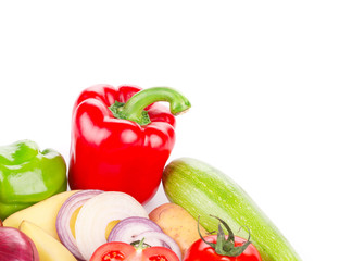 sliced vegetables