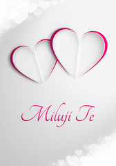 Elegancka kartka walentynkowa na dzień zakochanych