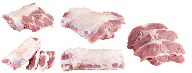 set of lamb chopped at cutlets © tbaeff