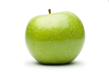 fresh green apple isolated on white background