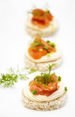 canape with salmon
