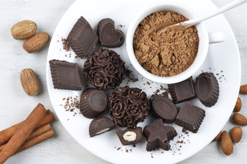 Homemade chocolate candies