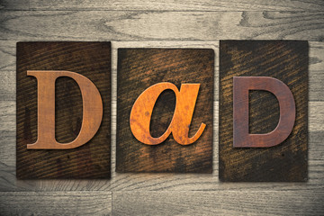 Dad Concept Wooden Letterpress Type