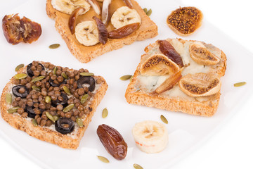 healthy fruit sandwiches