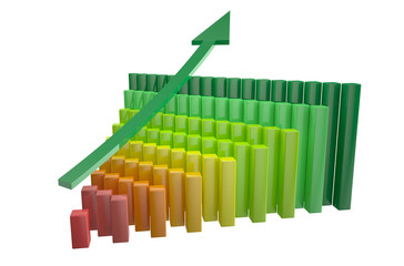 Obraz premium growth chart with arrow 2