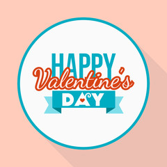Vector St. Valentine's day greeting card in flat style