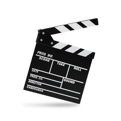 Obraz premium Film Clapboard. Isolated on white.