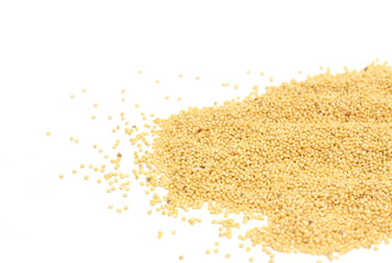 Yellow millet. Background. Photo.