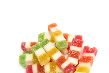 Multicolored marmalade. Photo.