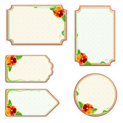 set of labels and frames