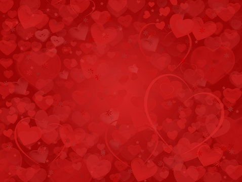 Valentine Background with dream hearts frame