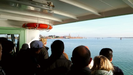 Tourists on a ferry