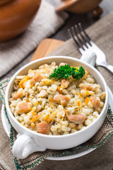 Barley porridge with pork
