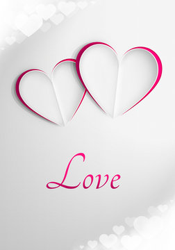 Elegancka kartka walentynkowa z napisem 'Love'