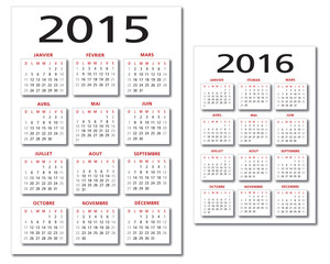 calendrier français 2015 2016