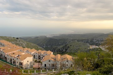 Fototapeta na wymiar Manfredonia gulf view from Monte Sant'Angelo