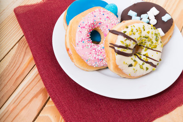 plate with donuts