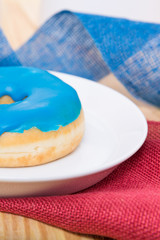 Blauer Donut