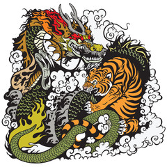 dragon and tiger fight