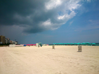 Storm clouds over South Beach Miami