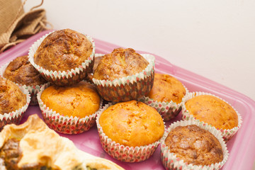 Cupcake with speck ham and cheese.