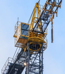 Cabin of building crane