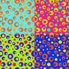 Set of backgrounds colored circles