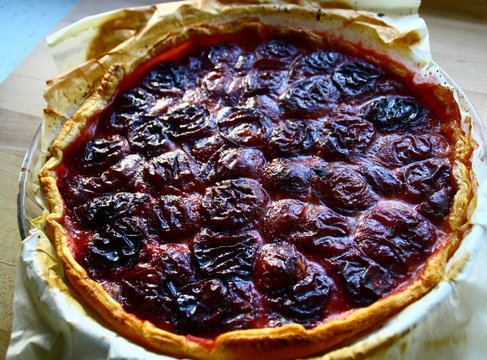 tarte aux prunes rouges quetsches