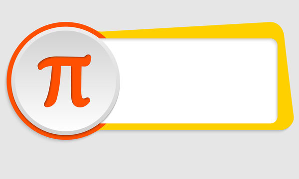 yellow frame for text and pi symbol