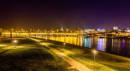 Fototapeta na wymiar View of Belgrade over the Sava river - Serbia