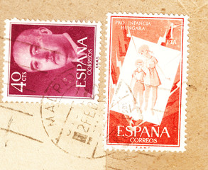 Filatelia antigua, sellos, años 50, Franco, estampillas