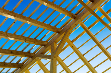 Dachkonstruktion aus Holz