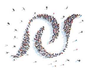 People in the form of an abstract symbol business.