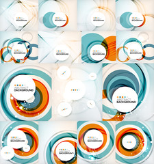 Fototapeta premium Color circles backgrounds set