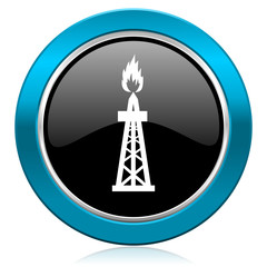 gas glossy icon oil sign