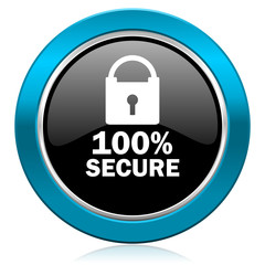 secure glossy icon